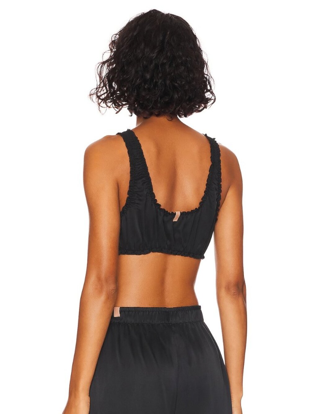Lunya Washable Silk Bralette in Immersed Black Size Medium - Picture 2 of 5